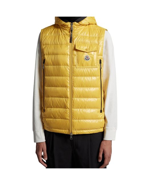 Moncler Yellow Ragot Down Gilet for men