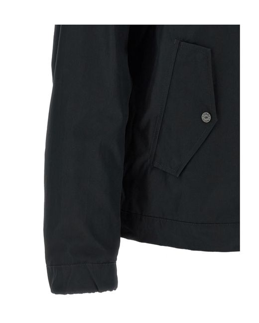 Stone Island Black Logo Patch Zip-Up Jacket for men