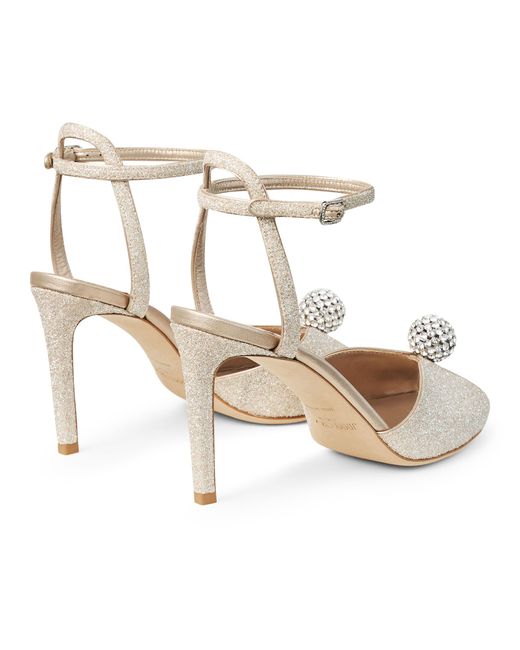 Jimmy Choo White Sacora 85 Sandals