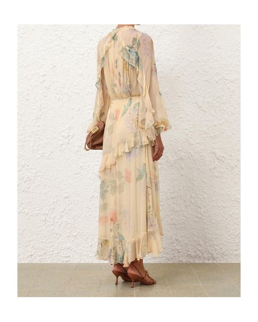 Zimmermann Natural Printed Blouse Top