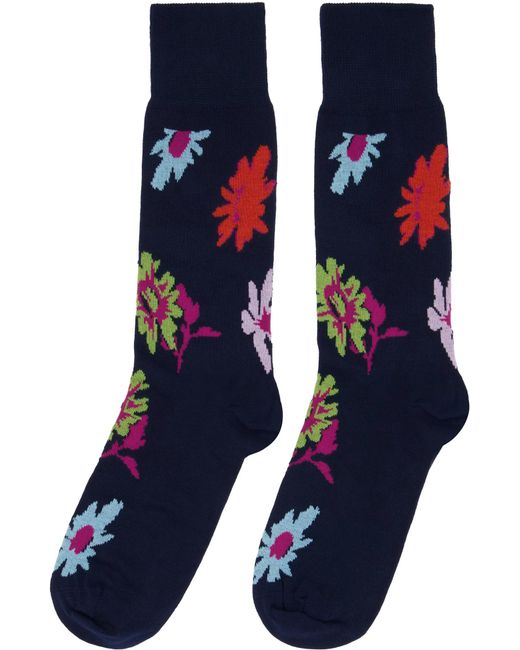 Paul Smith Blue Three Pairs Of Mid-Calf Socks for men