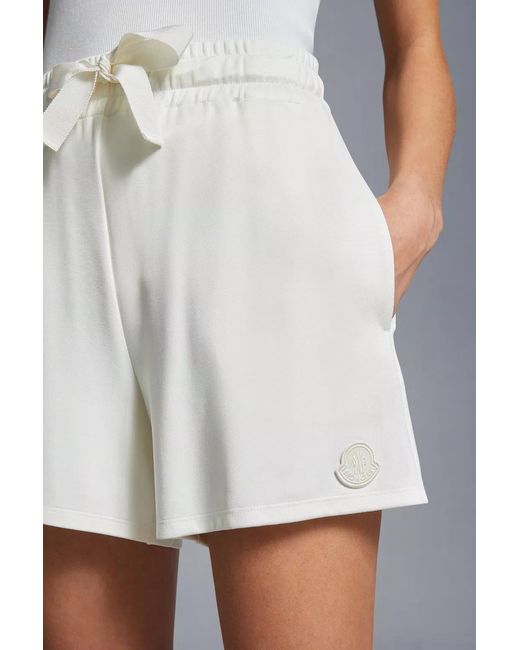 Moncler White Viscose Shorts