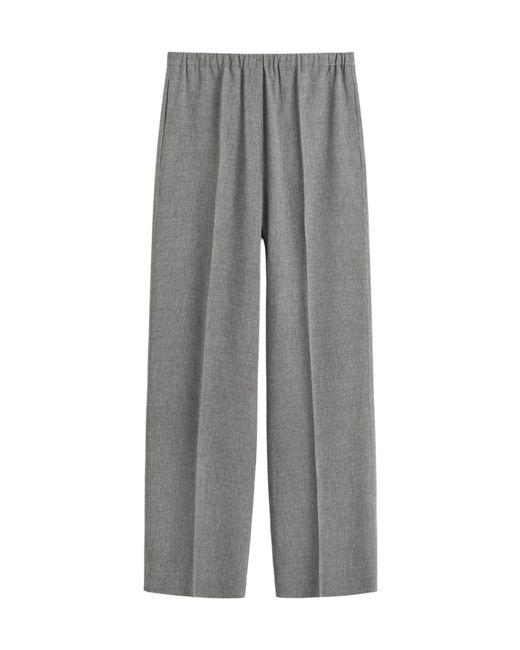 Totême Gray Totême Drawstring Straight Leg Trousers