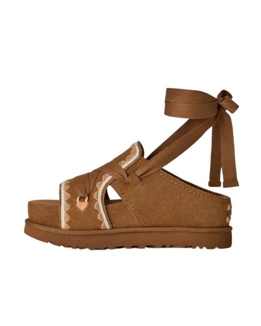 Ugg Brown Goldenstar Hi Artistitch Sandals