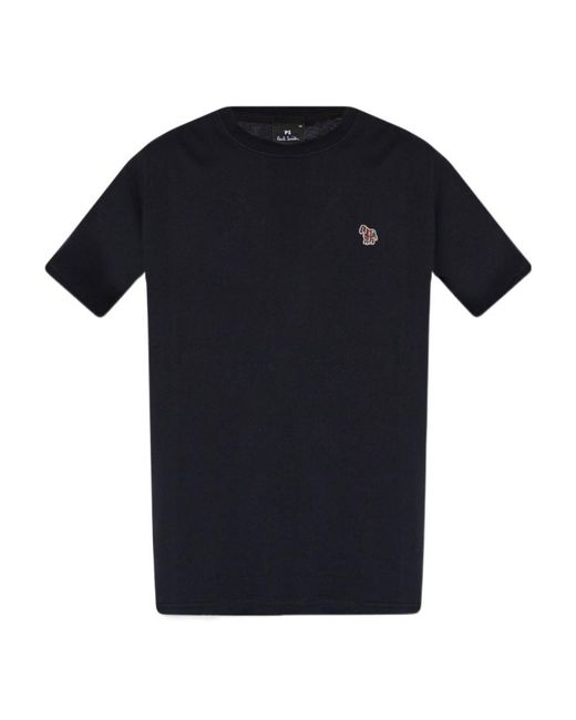 Paul Smith Black Ps Paul Smith Zebra Patch Crewneck T-Shirt for men