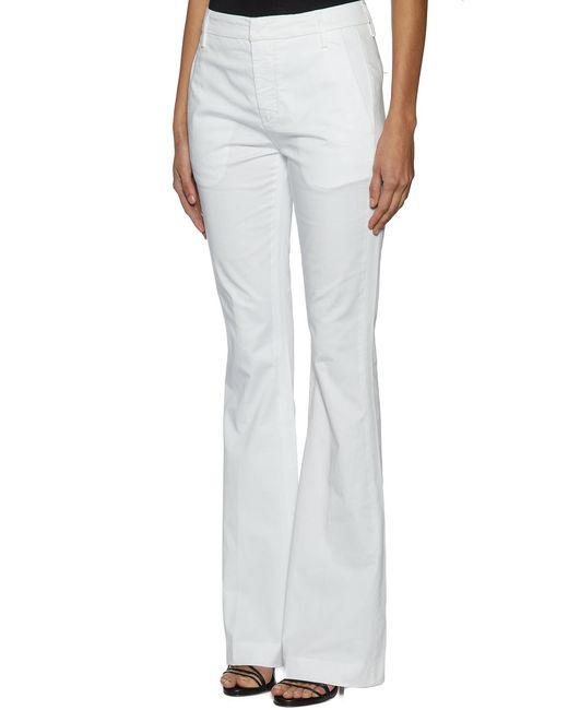 Dondup White Micro Casual Pants