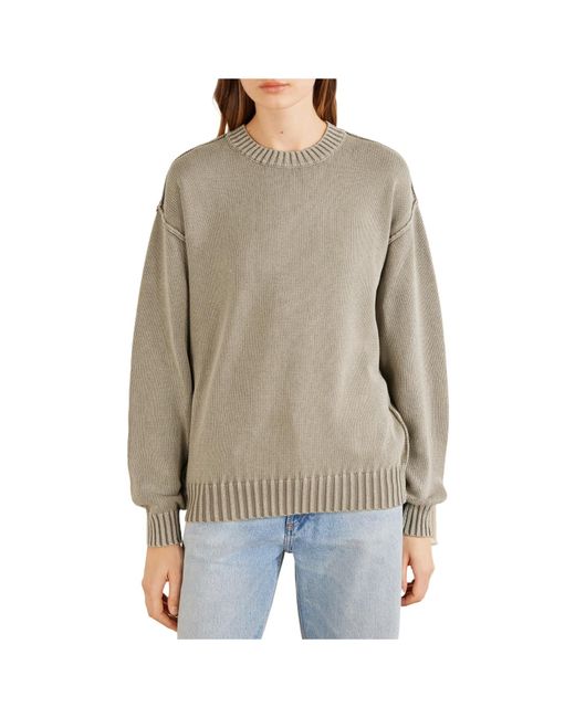 Aimé Leon Dore Gray Inside-Out Crewneck Cotton Sweater