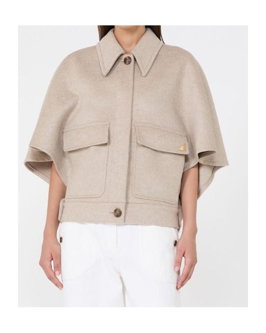 Max Mara Natural Boxy Cape