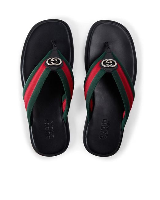 Gucci Multicolor Logo Flip-Flops for men