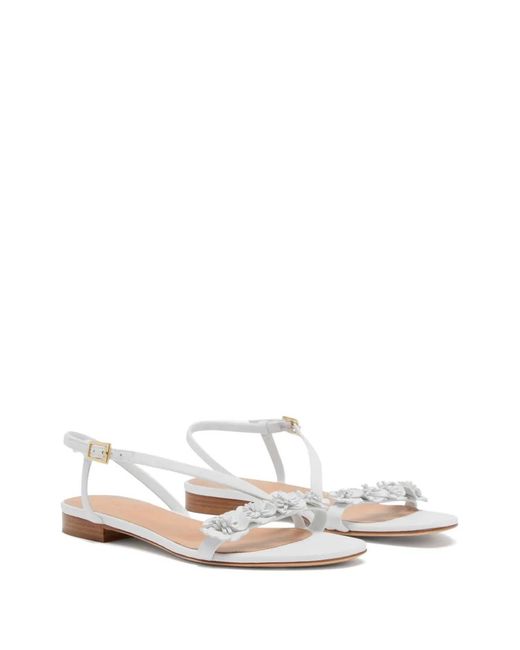 Malone Souliers White Serra Leather Sandals