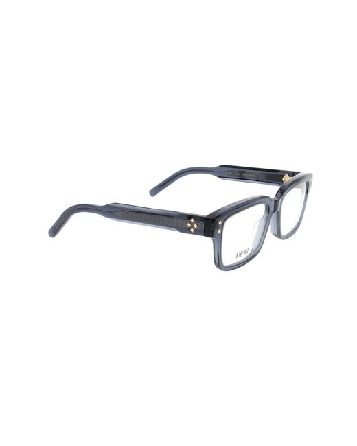 Dior White Eyewear Cd Diamond Rectangle Frame Glasses for men