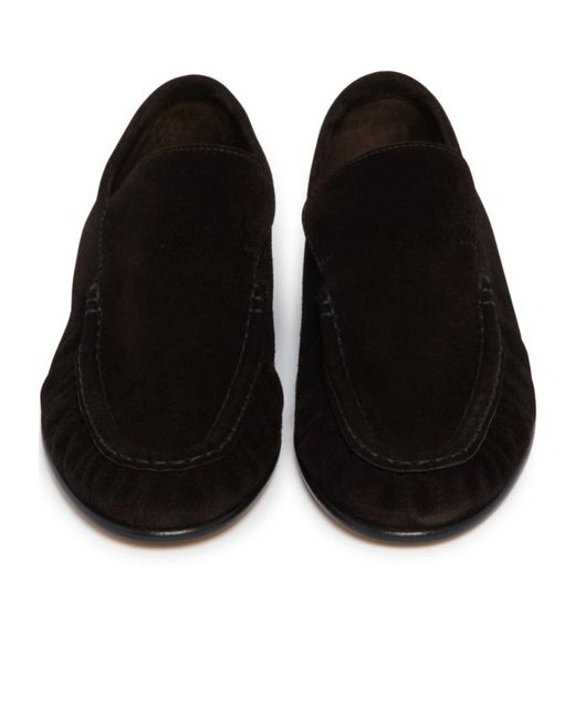 The Row Black Soft Mocassin Two Loafers