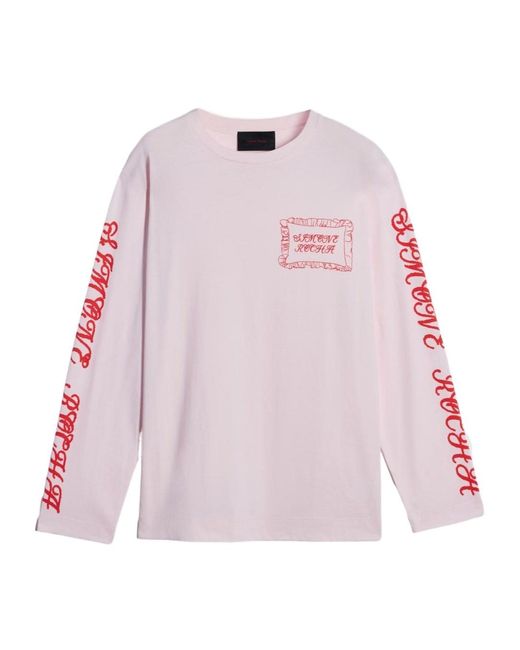 Simone Rocha Pink Printed Long-Sleeved T-Shirt