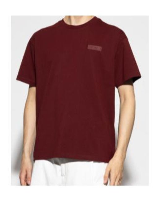 Givenchy Red Logo Patch Crewneck T-Shirt for men