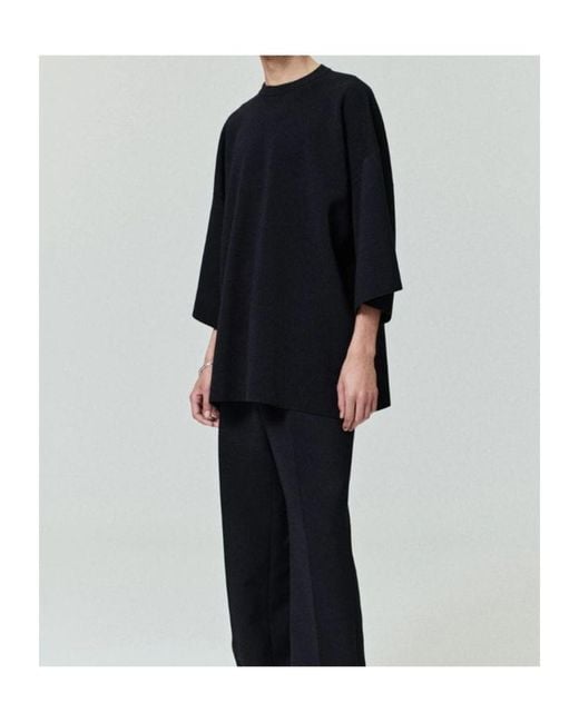 Fear Of God Black Wool-Knit Oversized T-Shirt for men