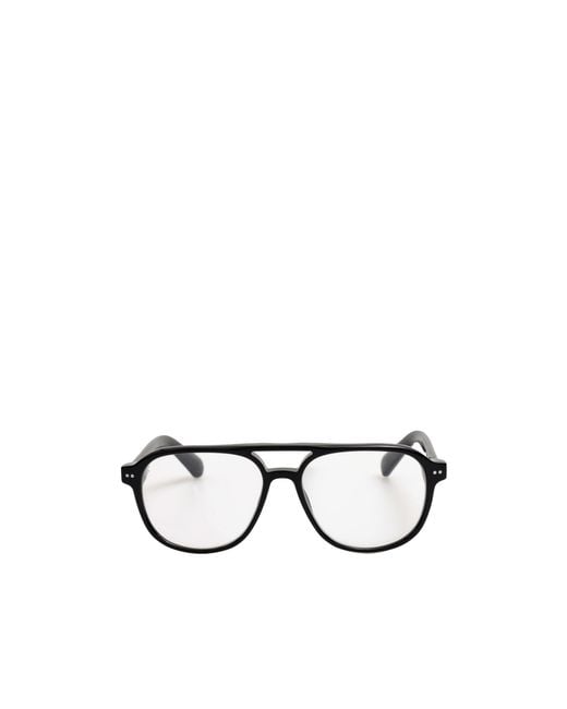 Jacquemus White Aviator Frame Glasses for men