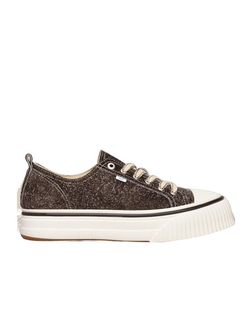 AMI Brown Ami De Coeur Suede Sneakers
