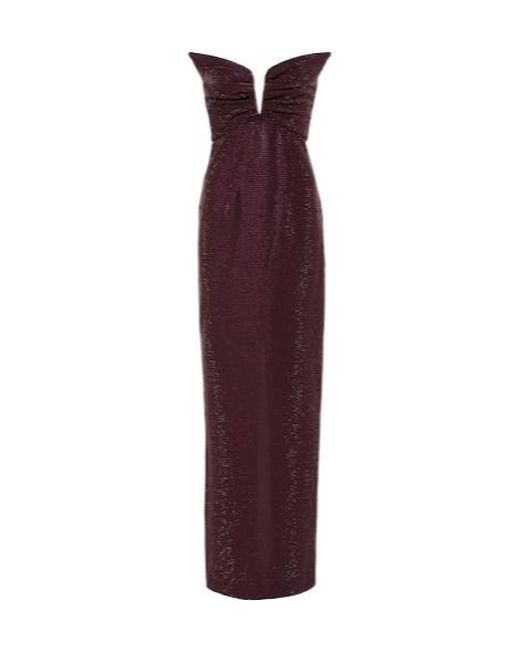 Roland Mouret Purple Crystal-Embellished Gown