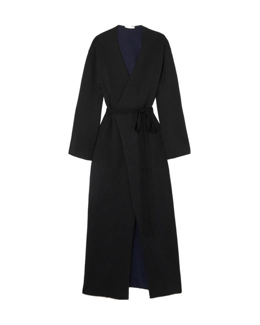 The Row Black Wrap Dress