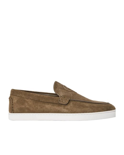 Christian Louboutin Brown Slip-On Loafers for men