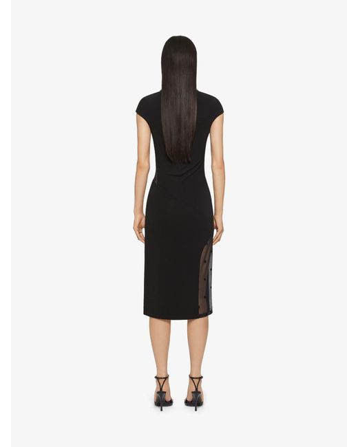 Givenchy Black Cut-Out Midi Dress