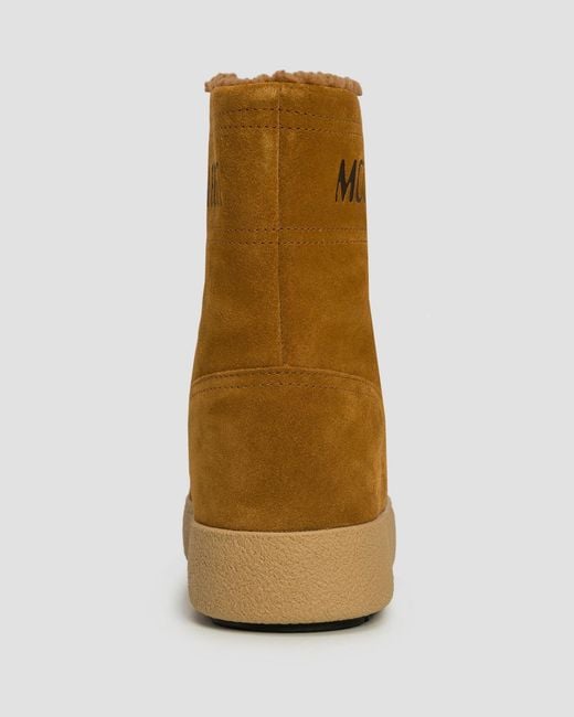 Moon Boot Brown Zip-Front Suede Boots