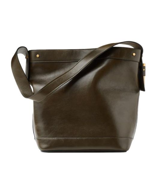 Versace Green Pivot Large Bucket Bag