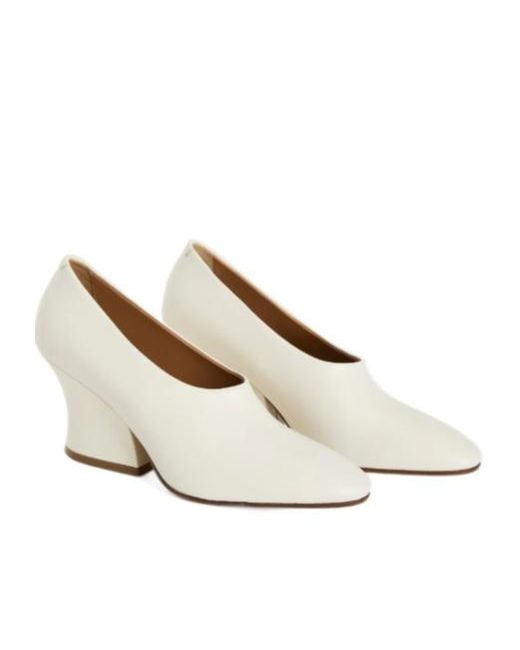 Jil Sander White Slip-On Pumps
