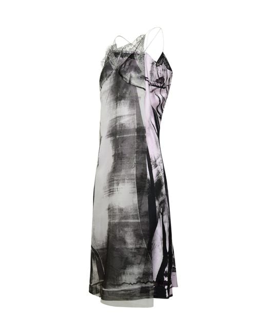 Maison Margiela Gray 'Freeze-Frame' Multicoloured Silk Blend Dress