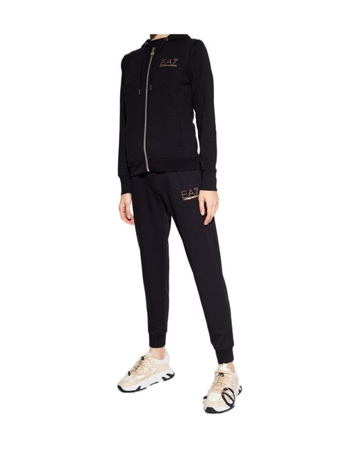 EA7 Blue Logo-Embellished Tracksuit