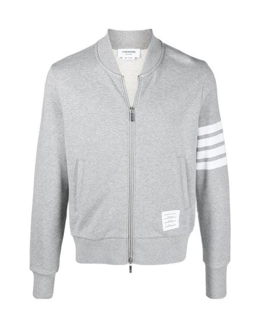 Thom Browne Gray Bar Motif Performance Jacket for men