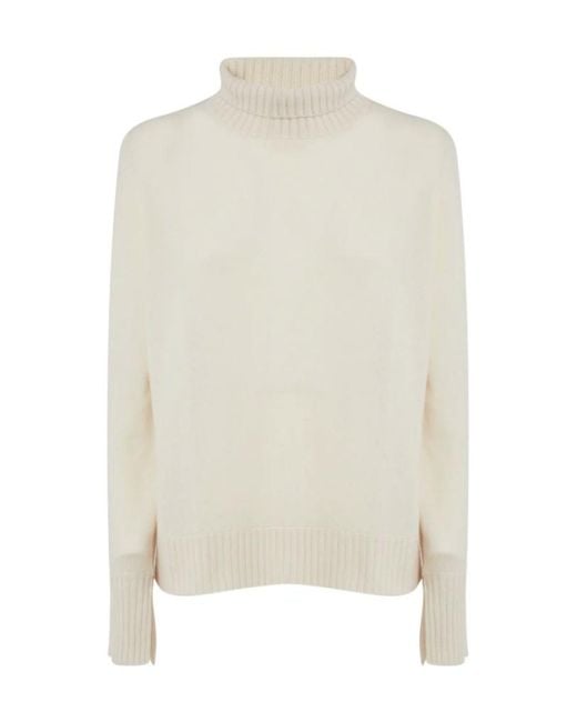 Allude White Turtleneck Sweater