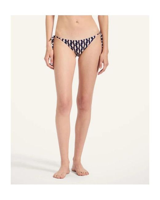 LaDoubleJ White Fish-Print Bikini Bottom