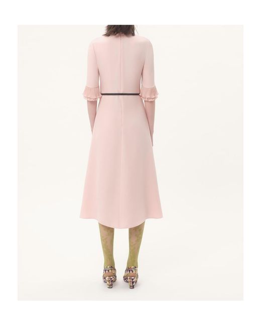 Valentino Pink Ruffled Bow Detailed Dress