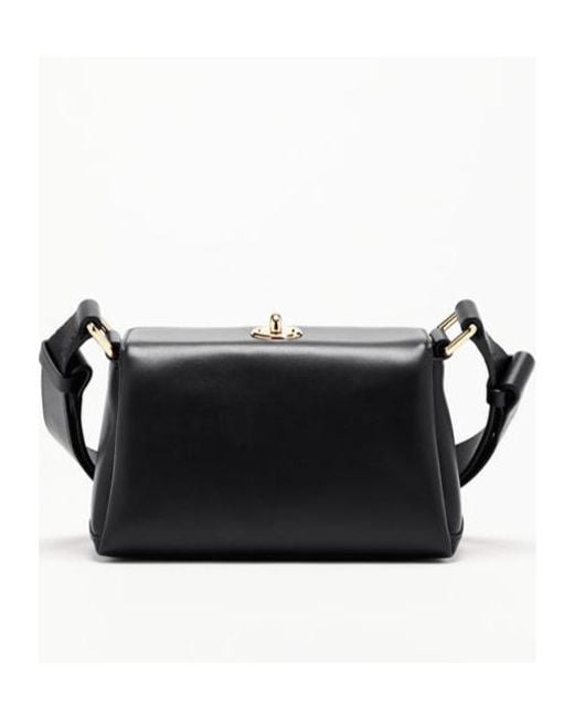 Plan C Black Logo Shoulder Bag