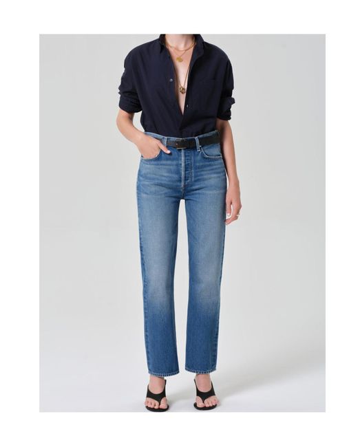Citizens of Humanity Blue Blaine Straight-Leg Jeans