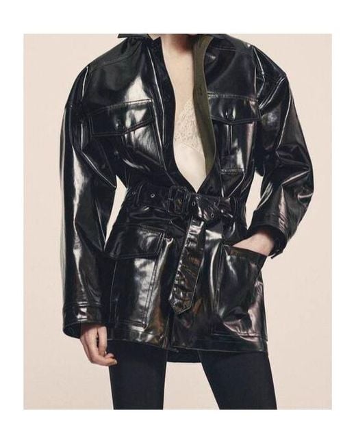 Saint Laurent Black Single-Breasted Saharienne Jacket