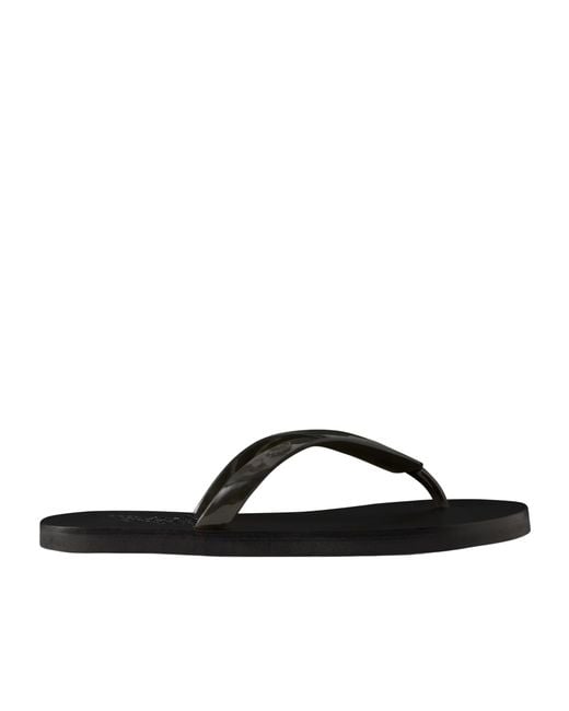 Ancient Greek Sandals Black Jelly Rubber Flip Flops