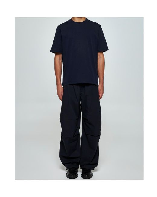 Studio Nicholson Blue Logo Printed Crewneck T-Shirt for men