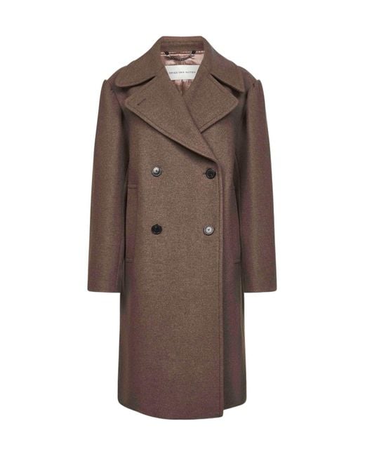 Dries Van Noten Brown Long Sleeve Coat