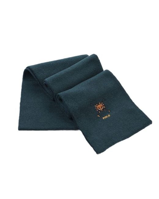 Polo Ralph Lauren Blue Knitted Scarf