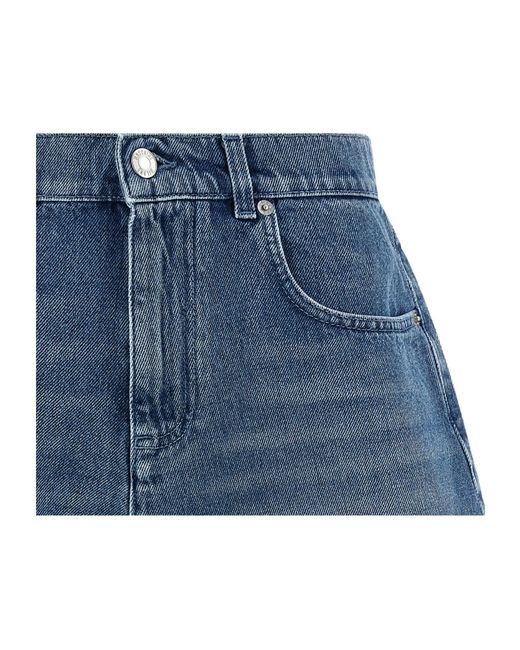 Moschino Blue Heart Distressed Denim Shorts