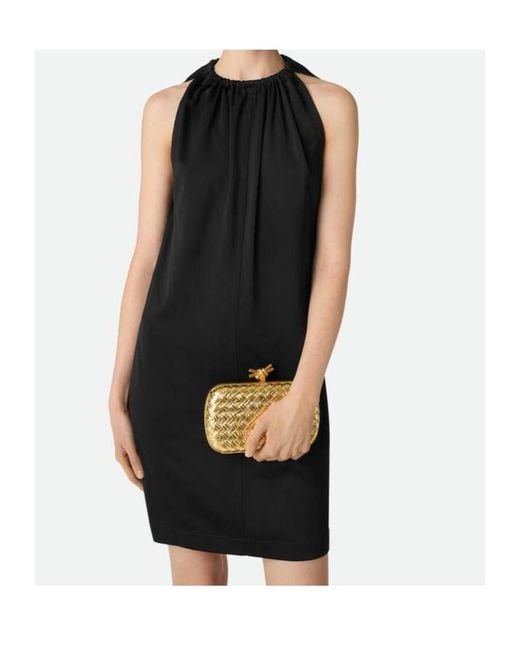 Bottega Veneta Metallic Knot Clutch Bag