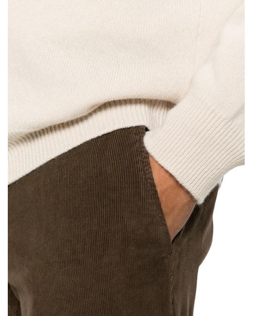 Dondup Brown Corduroy-Effect Straight-Leg Jeans for men