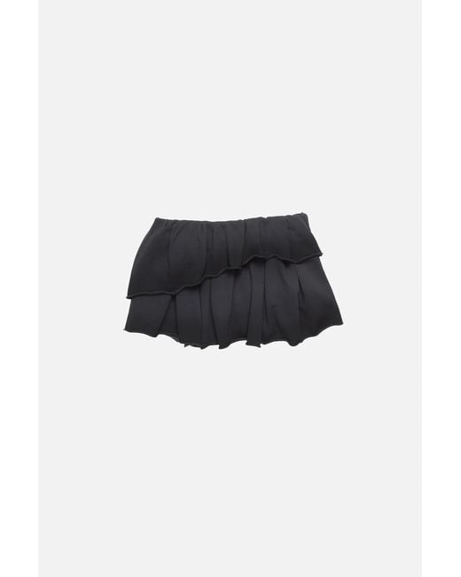 Acne Black Fleece Mini Skirt