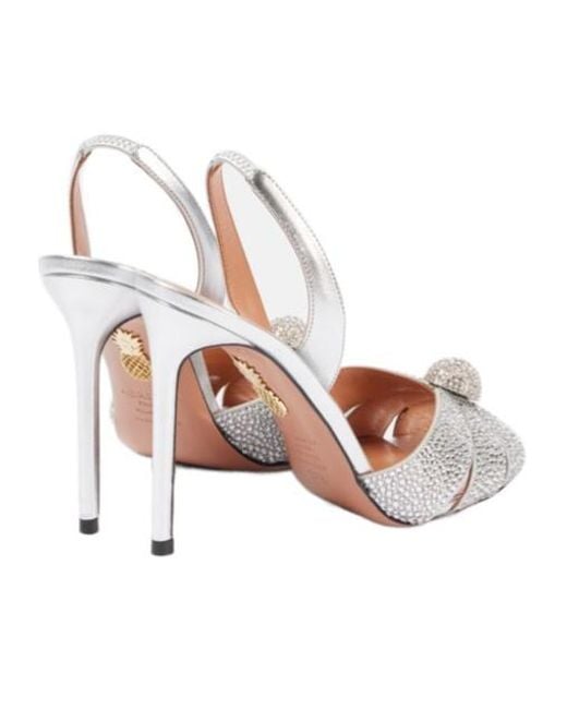 Aquazzura Pink Fully Rhinestone Heeled Sandals