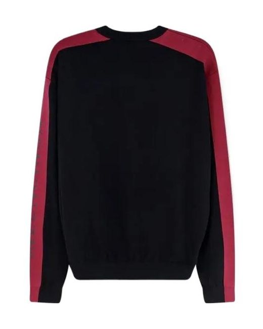 Balenciaga Black Side Striped Crewneck Sweatshirt for men