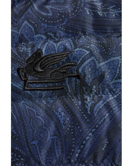 Etro Blue Paisley Printed Waistcoat for men
