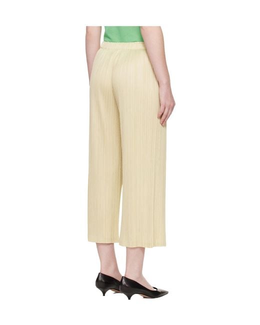 Pleats Please Issey Miyake Natural Pleated Casual Pants