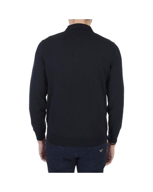 Boss Blue Long-Sleeved Polo Shirt for men